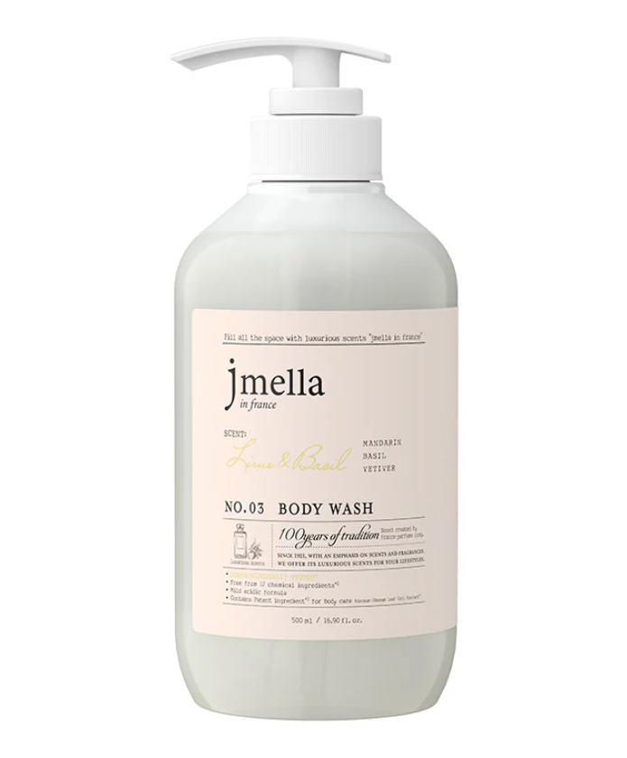 Парфюмированный гель для душа Jmella In France Lime & Basil 500мл